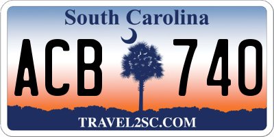 SC license plate ACB740