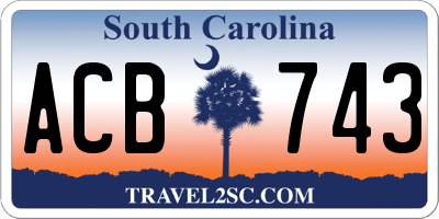 SC license plate ACB743