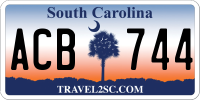 SC license plate ACB744