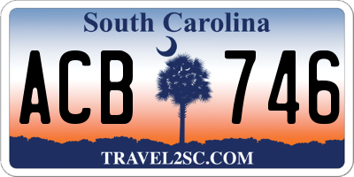 SC license plate ACB746
