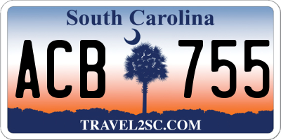 SC license plate ACB755