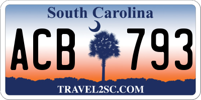 SC license plate ACB793