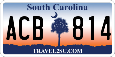 SC license plate ACB814