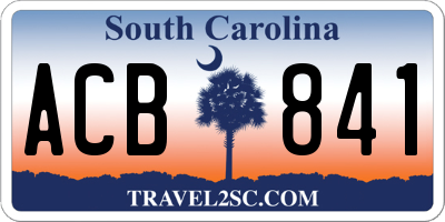 SC license plate ACB841