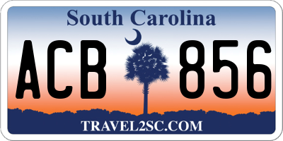SC license plate ACB856