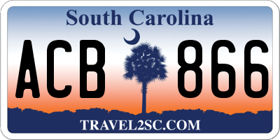 SC license plate ACB866