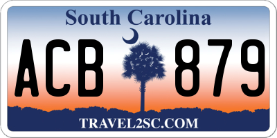 SC license plate ACB879