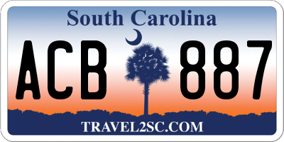 SC license plate ACB887
