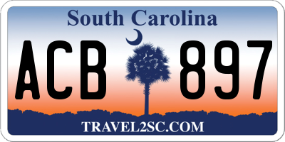 SC license plate ACB897