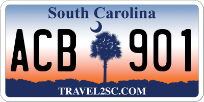 SC license plate ACB901