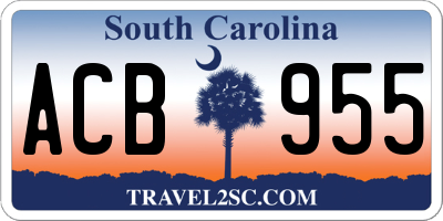 SC license plate ACB955
