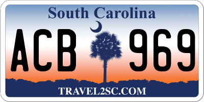 SC license plate ACB969