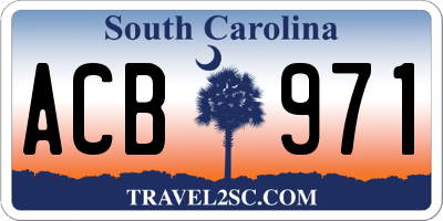 SC license plate ACB971