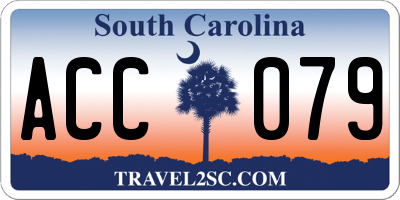 SC license plate ACC079