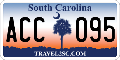 SC license plate ACC095