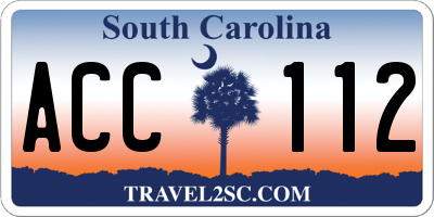SC license plate ACC112
