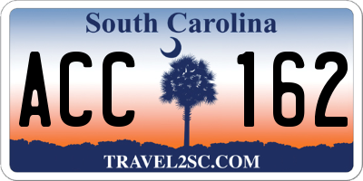 SC license plate ACC162