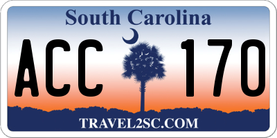 SC license plate ACC170