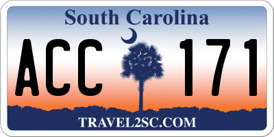 SC license plate ACC171