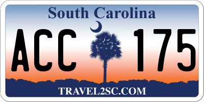 SC license plate ACC175