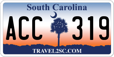 SC license plate ACC319