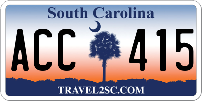 SC license plate ACC415