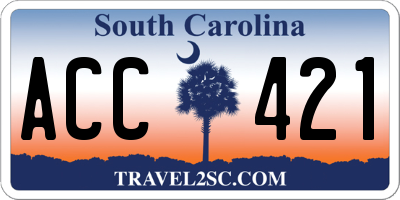 SC license plate ACC421