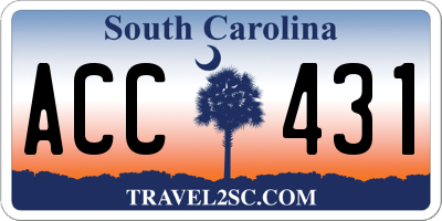 SC license plate ACC431