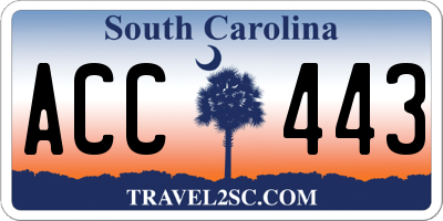 SC license plate ACC443