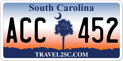 SC license plate ACC452