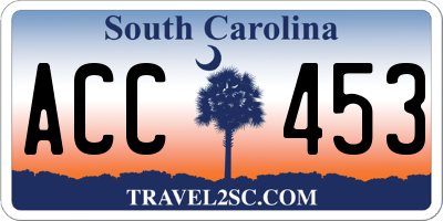 SC license plate ACC453