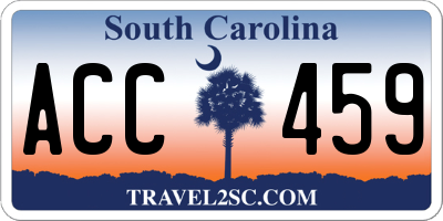 SC license plate ACC459