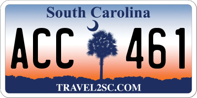 SC license plate ACC461