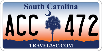 SC license plate ACC472