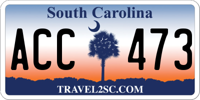 SC license plate ACC473