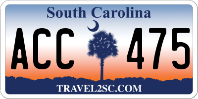 SC license plate ACC475