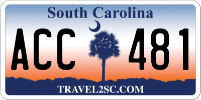 SC license plate ACC481
