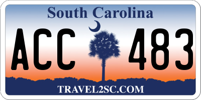 SC license plate ACC483