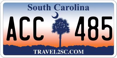 SC license plate ACC485