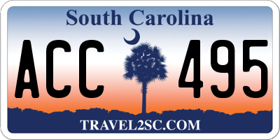 SC license plate ACC495