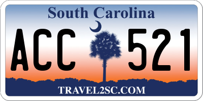 SC license plate ACC521