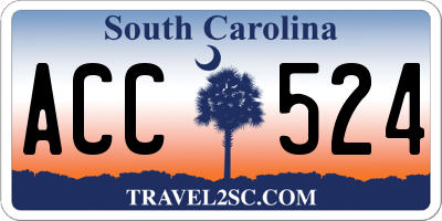 SC license plate ACC524