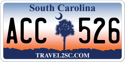 SC license plate ACC526