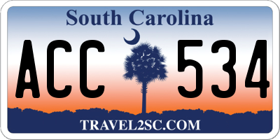 SC license plate ACC534