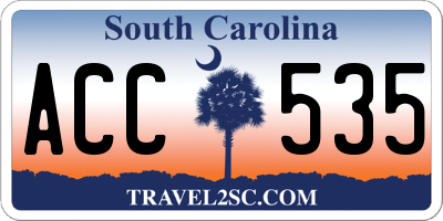 SC license plate ACC535