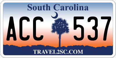 SC license plate ACC537