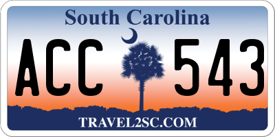 SC license plate ACC543
