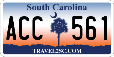 SC license plate ACC561