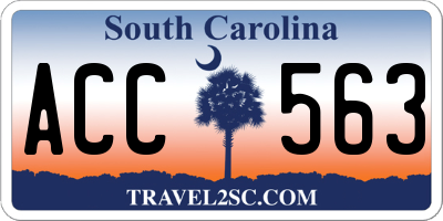 SC license plate ACC563