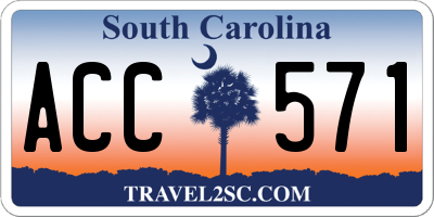 SC license plate ACC571